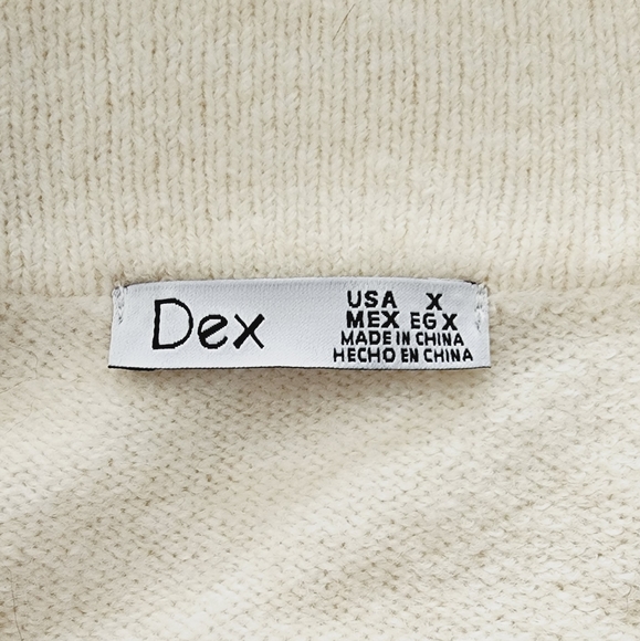 [X & 1X] NWT DEX Plus Ivory V-Neck Sweater - Picture 5 of 10